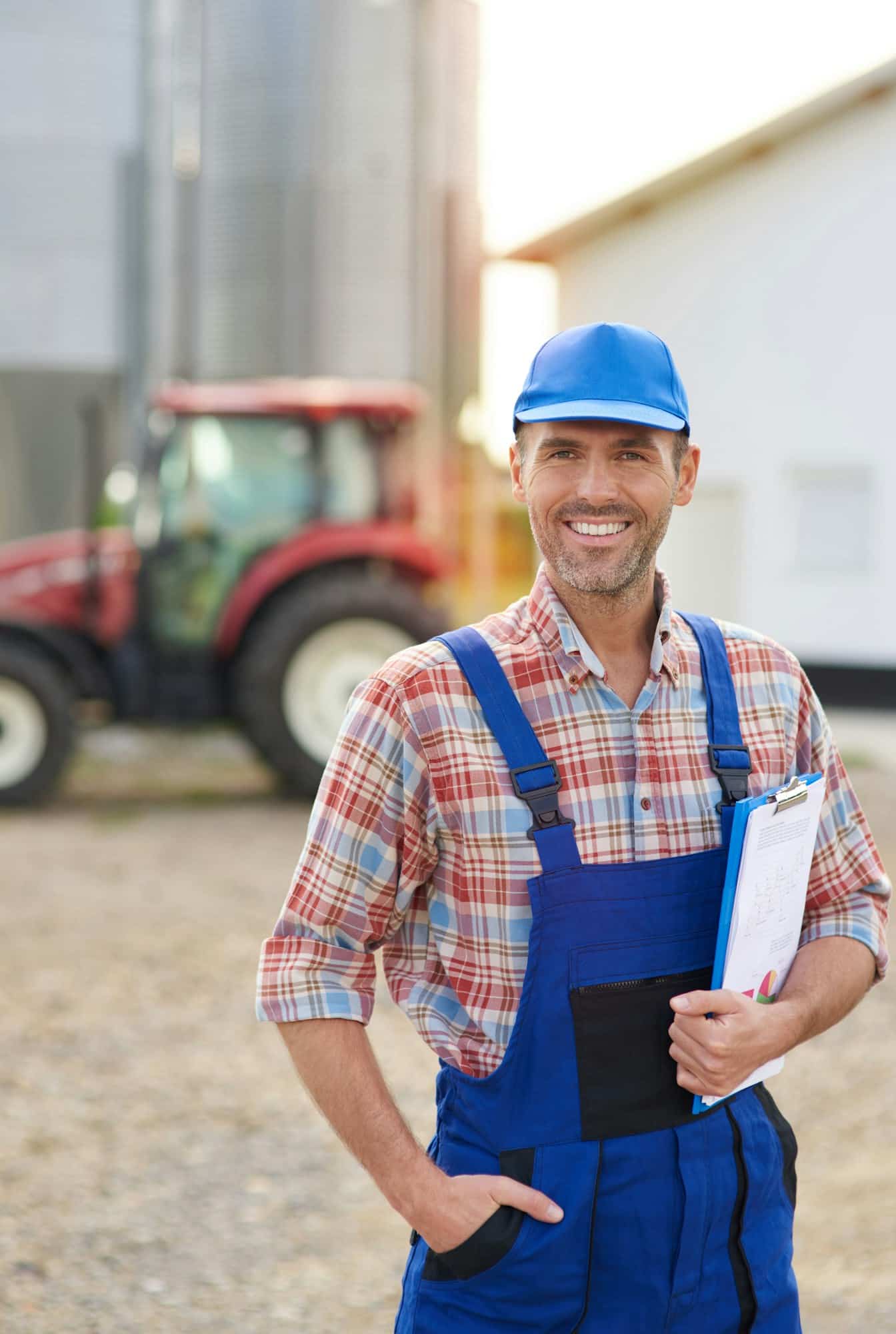 Farmer and his agricultural business